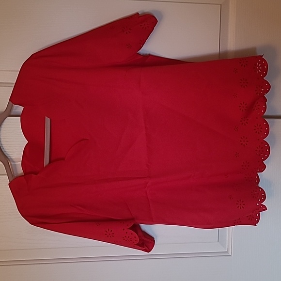 Mint green Laser cut Blouses 2X Shein Curve - Picture 9 of 9